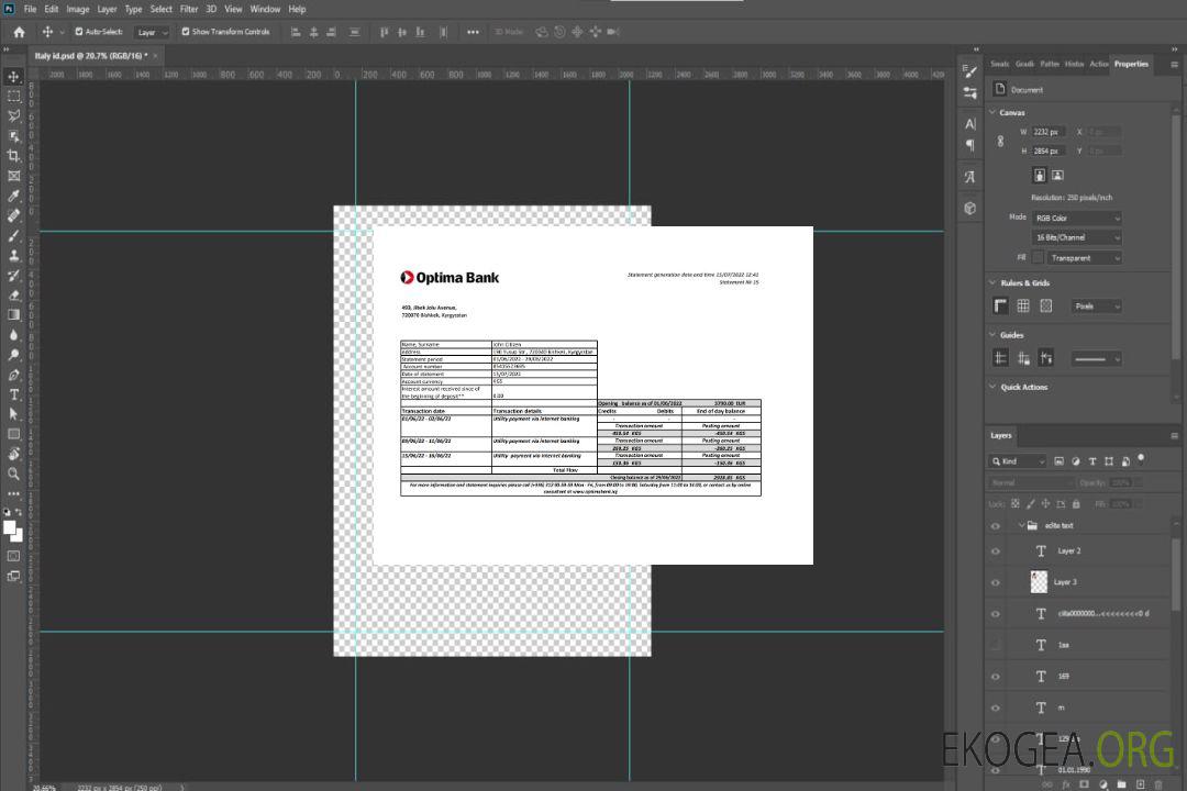 Kirghizistan Relevé Optima Bank xls template Kirghizistan Relevé Optima Bank xls template